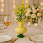 Glass Meadow Hand - Blown Glass Flower Vase  Décor - 11" - Che Cose Belle