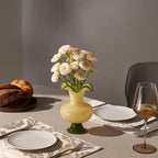 Glass Meadow Hand - Blown Glass Flower Vase  Décor - 11" - Che Cose Belle