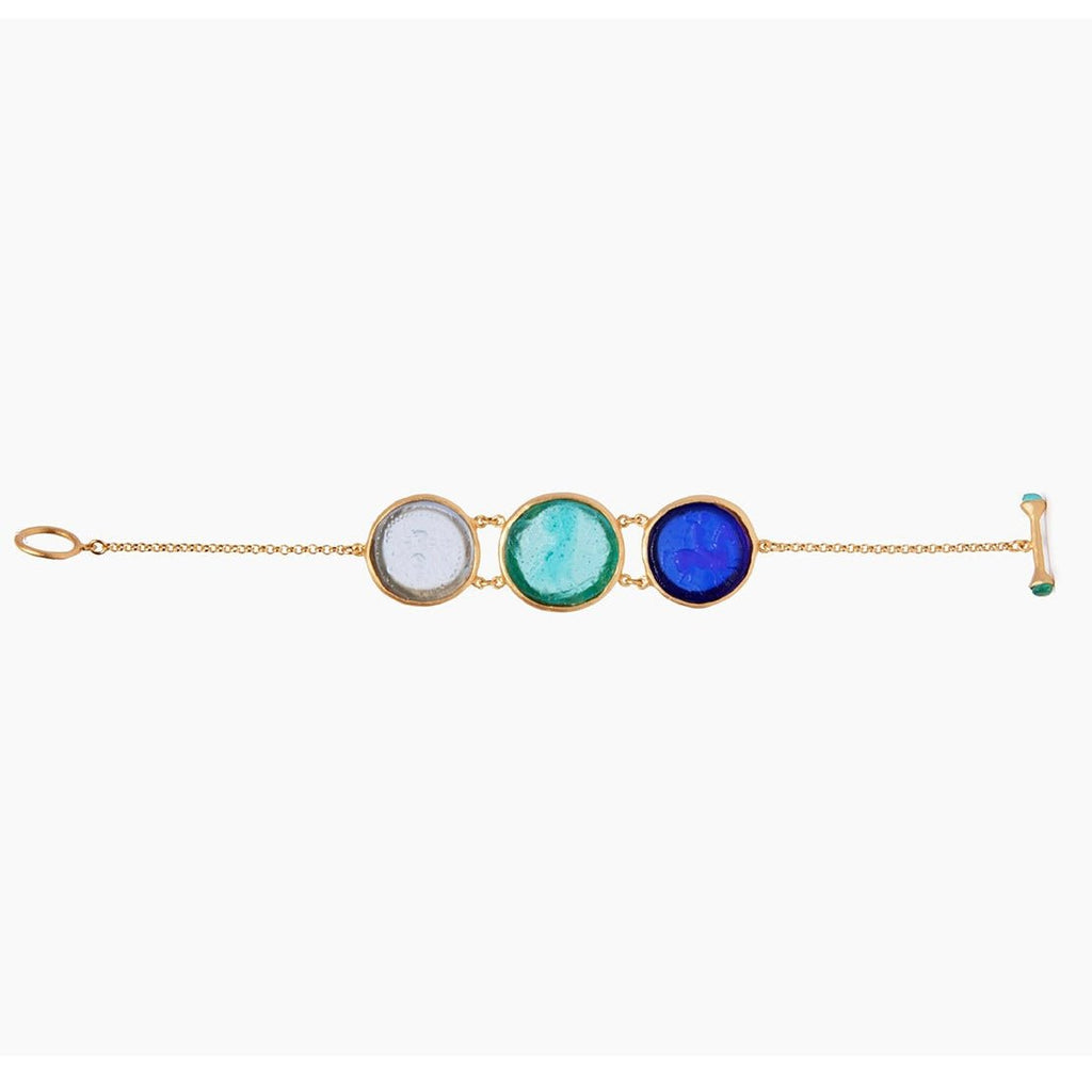 Glass Multi - Coin Motif Bracelet - Che Cose Belle