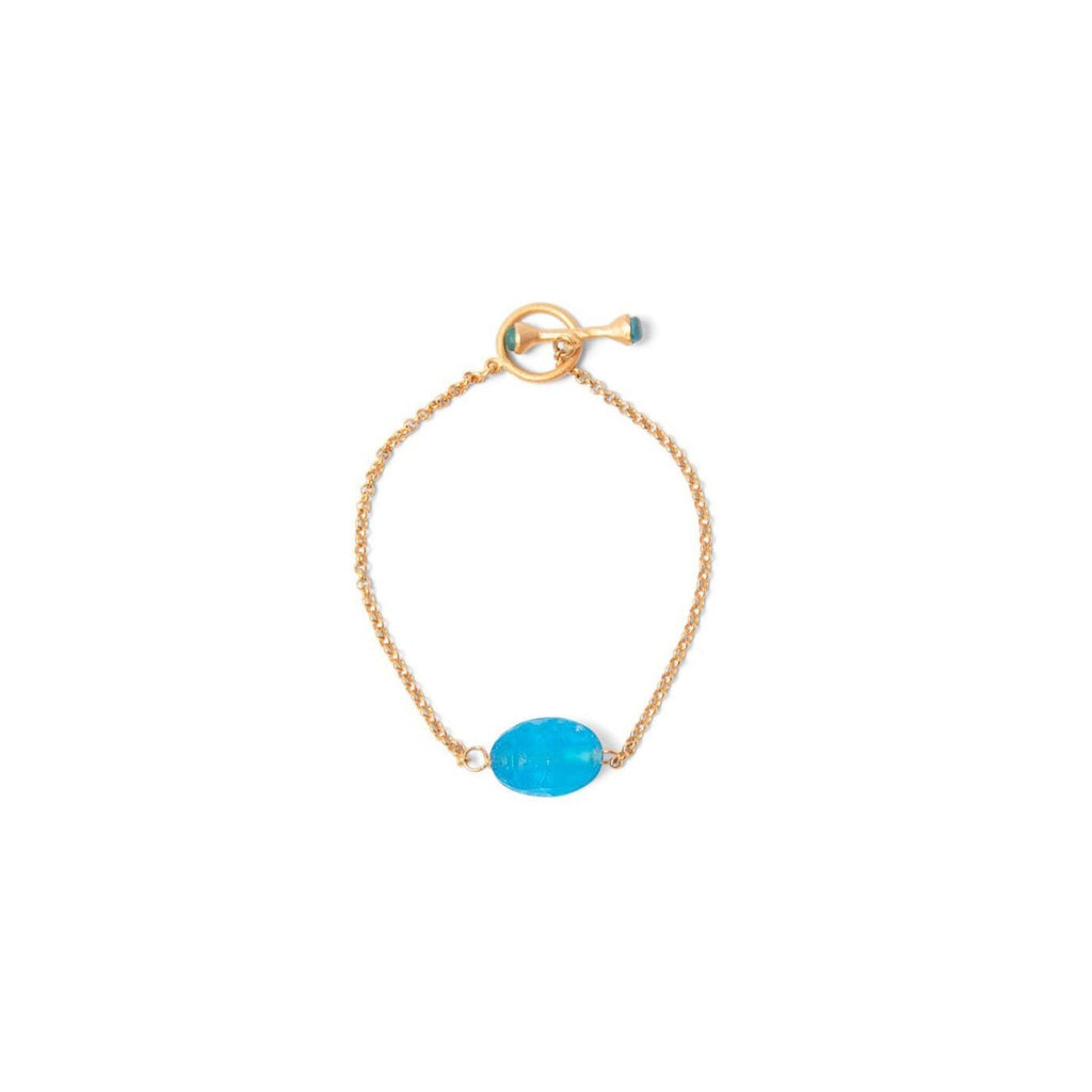 Glass Single Scarab Toggle Bracelet - Che Cose Belle