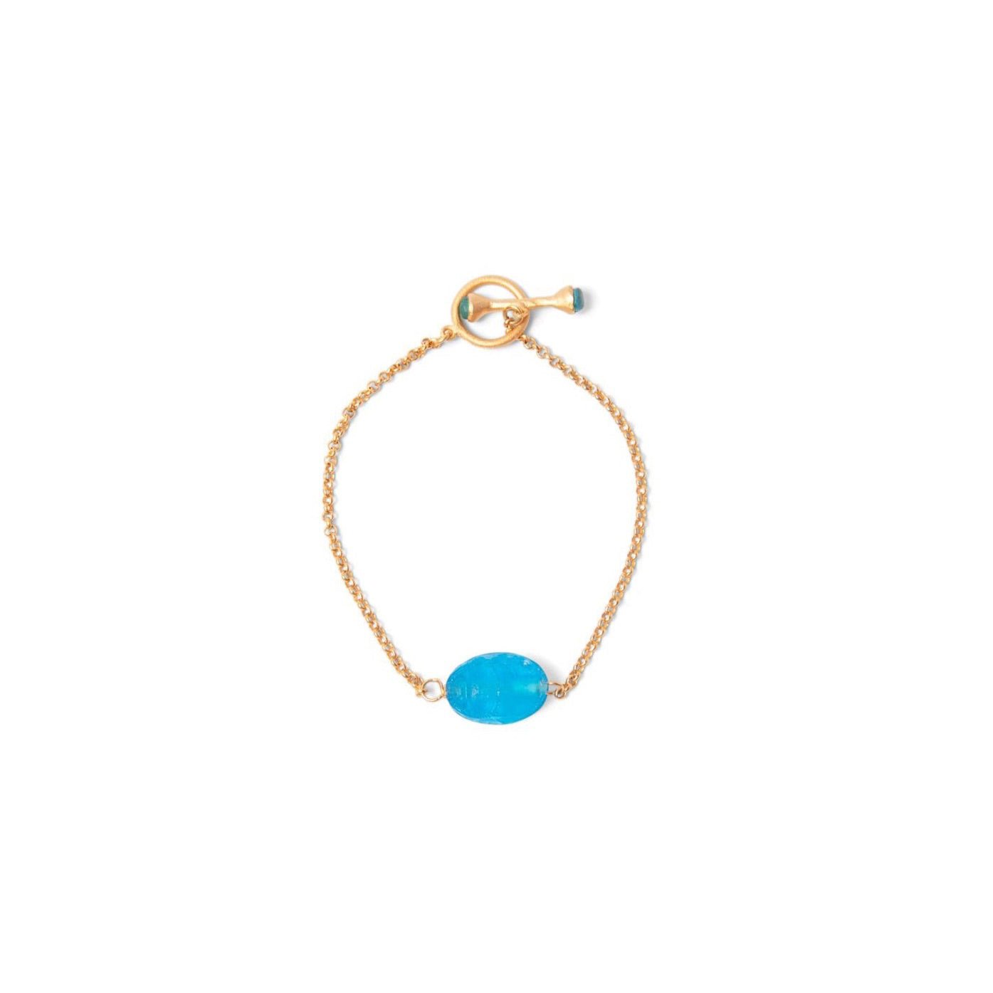 Glass Single Scarab Toggle Bracelet - Che Cose Belle
