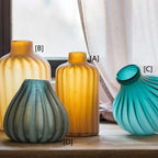 Glass Vase Hand Blown Frosted Art Glass - Che Cose Belle