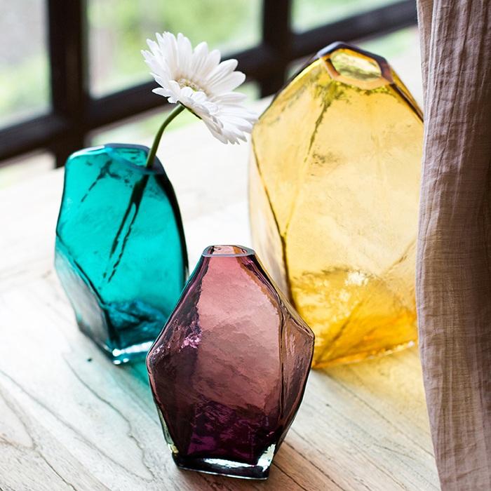 Glass Vase Hand Blown Glass Vase in Various Colors - Che Cose Belle
