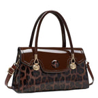 Glossy Leopard Print Patent-Look Crossbody Bag – Urban Shoulder Bag | 6 Colors - Che Cose Belle
