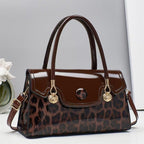 Glossy Leopard Print Patent-Look Crossbody Bag – Urban Shoulder Bag | 6 Colors - Che Cose Belle