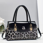 Glossy Leopard Print Patent-Look Crossbody Bag – Urban Shoulder Bag | 6 Colors - Che Cose Belle