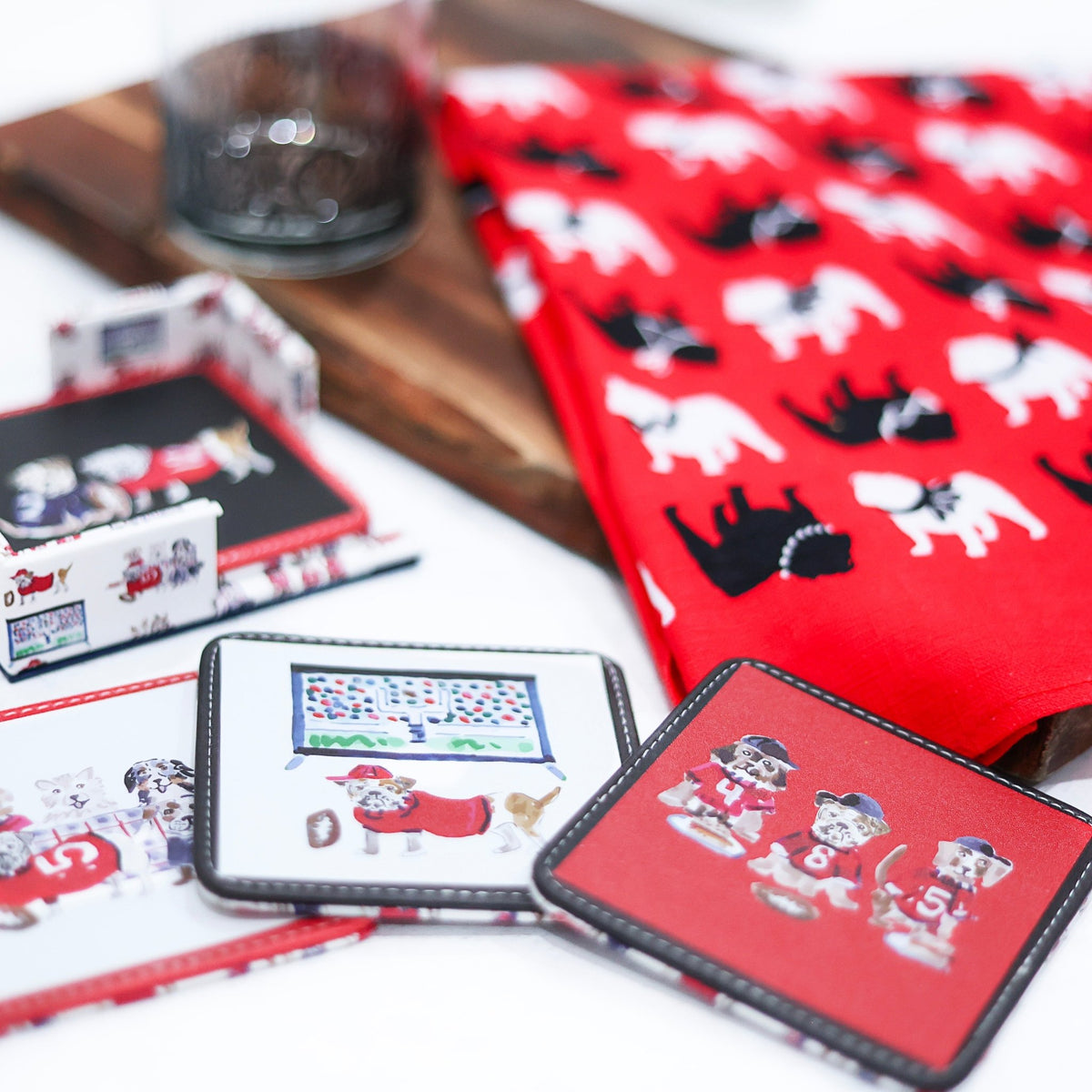 Go Dawgs Coasters, Set of 4 - Che Cose Belle