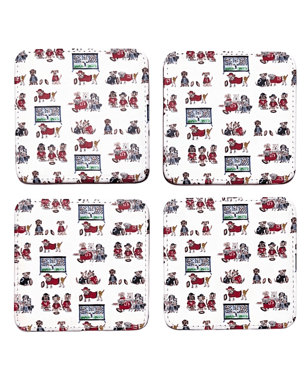 Go Dawgs Coasters, Set of 4 - Che Cose Belle