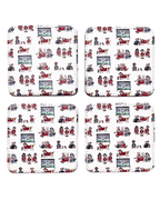 Go Dawgs Coasters, Set of 4 - Che Cose Belle