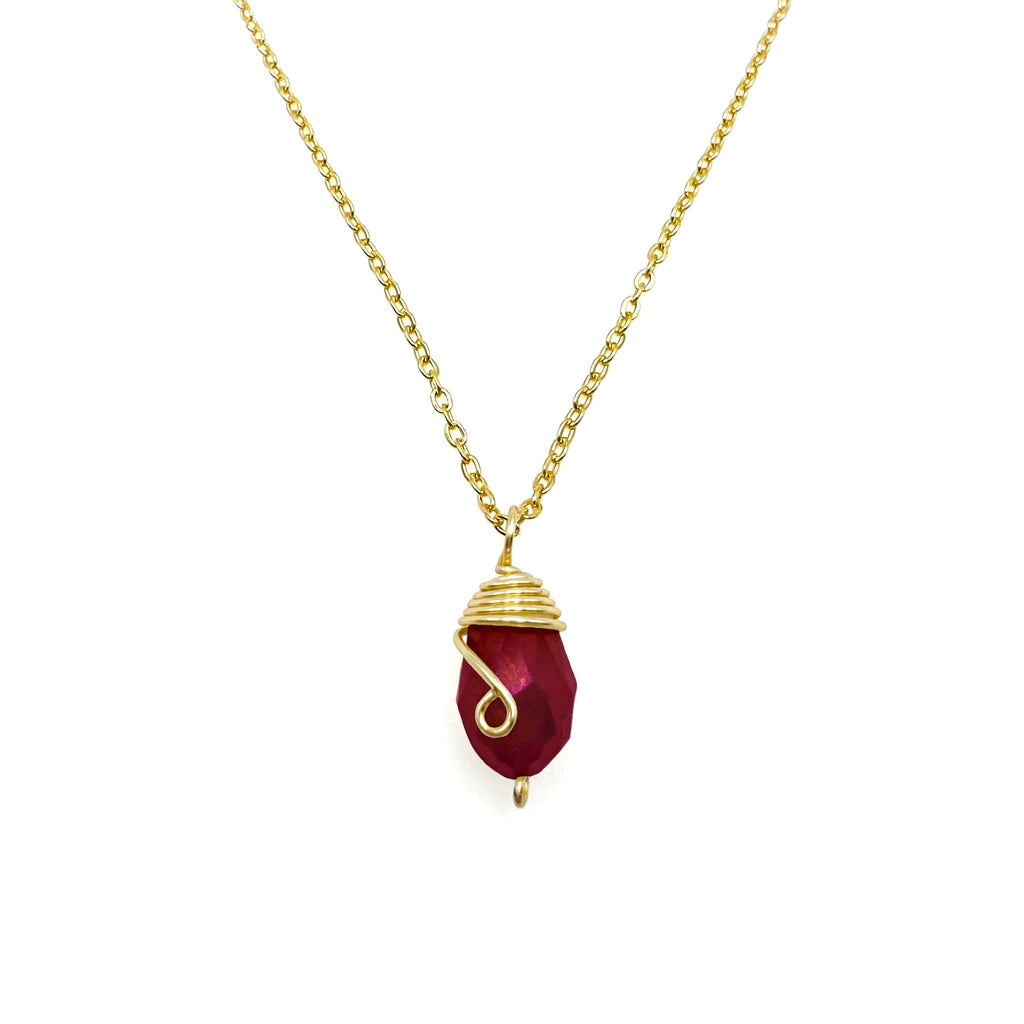 Gold Birthstone necklace - Che Cose Belle