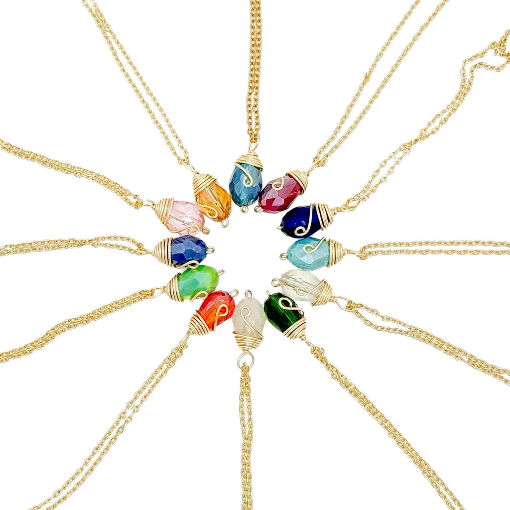 Gold Birthstone necklace - Che Cose Belle