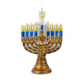 Gold Glass Menorah Ornament - Che Cose Belle