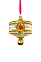 Gold Harlequin Lantern Glass Ornament - Che Cose Belle