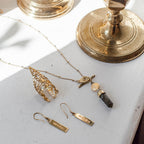 Peace Bar Earrings Recycled Brass Bombshell Handcast Cambodia Artisan Gift