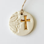 Gold Leaf Cross Ornament - Che Cose Belle