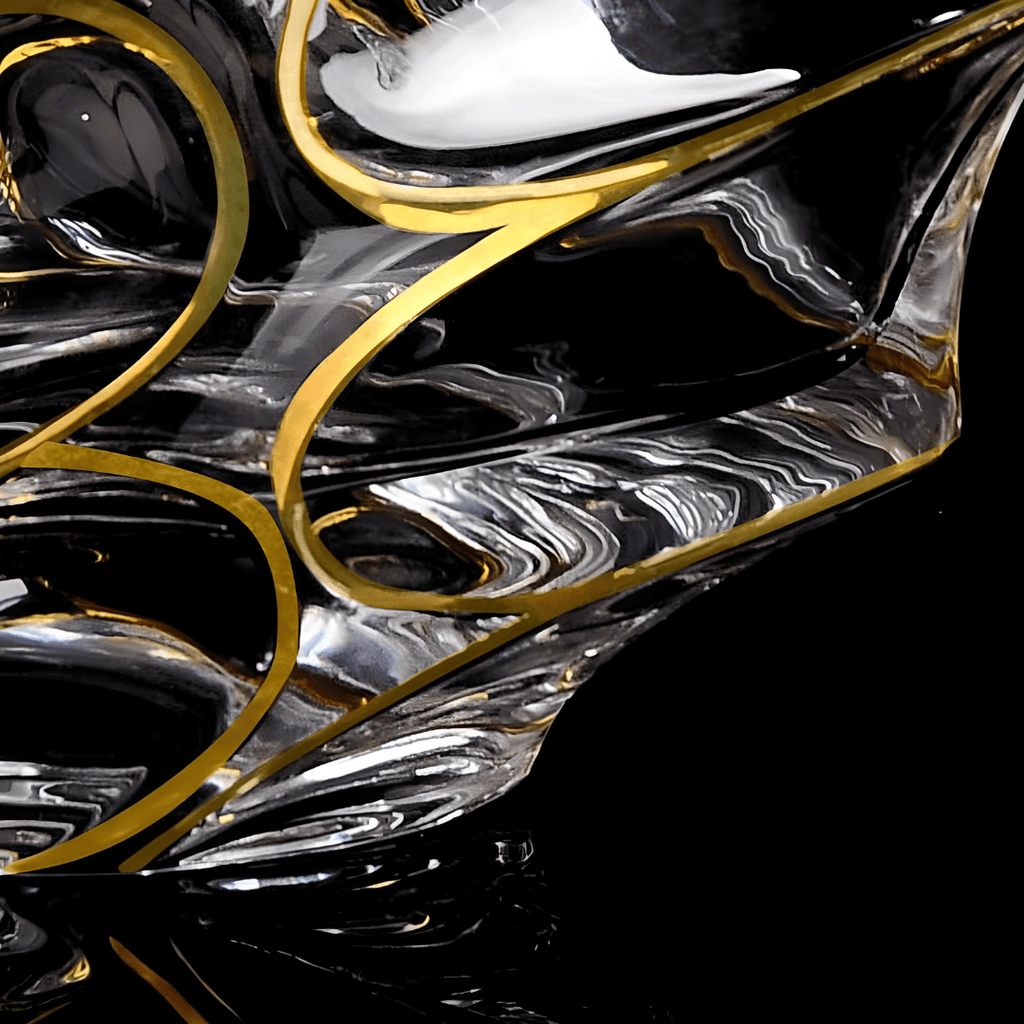 Gold Line Storm Japanese Crystal Whisky Glass - Che Cose Belle