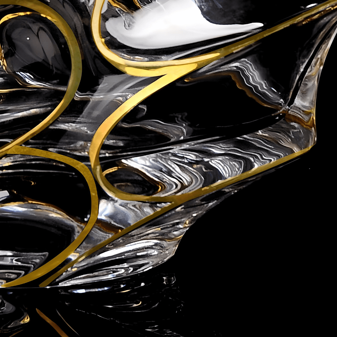 Gold Line Storm Japanese Crystal Whisky Glass - Che Cose Belle