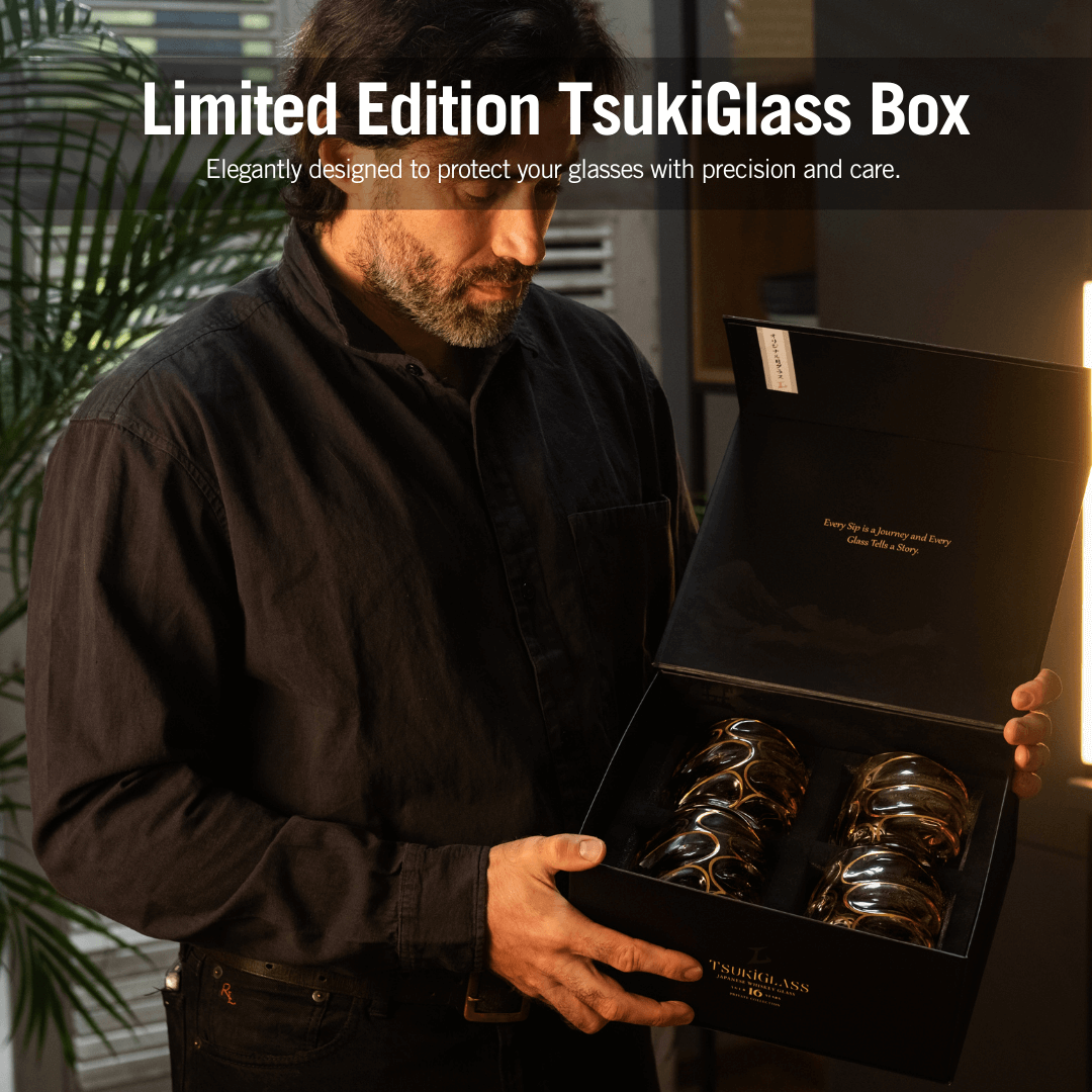 Gold Line Storm Japanese Crystal Whisky Glass - Che Cose Belle
