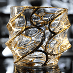 Gold Line Storm Japanese Crystal Whisky Glass - Che Cose Belle