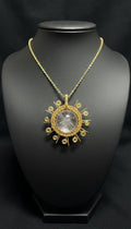 gold plated wire wrapped Sun necklace - Che Cose Belle