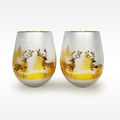Gold & Silver Deer Stemless Wine Glasses - Che Cose Belle