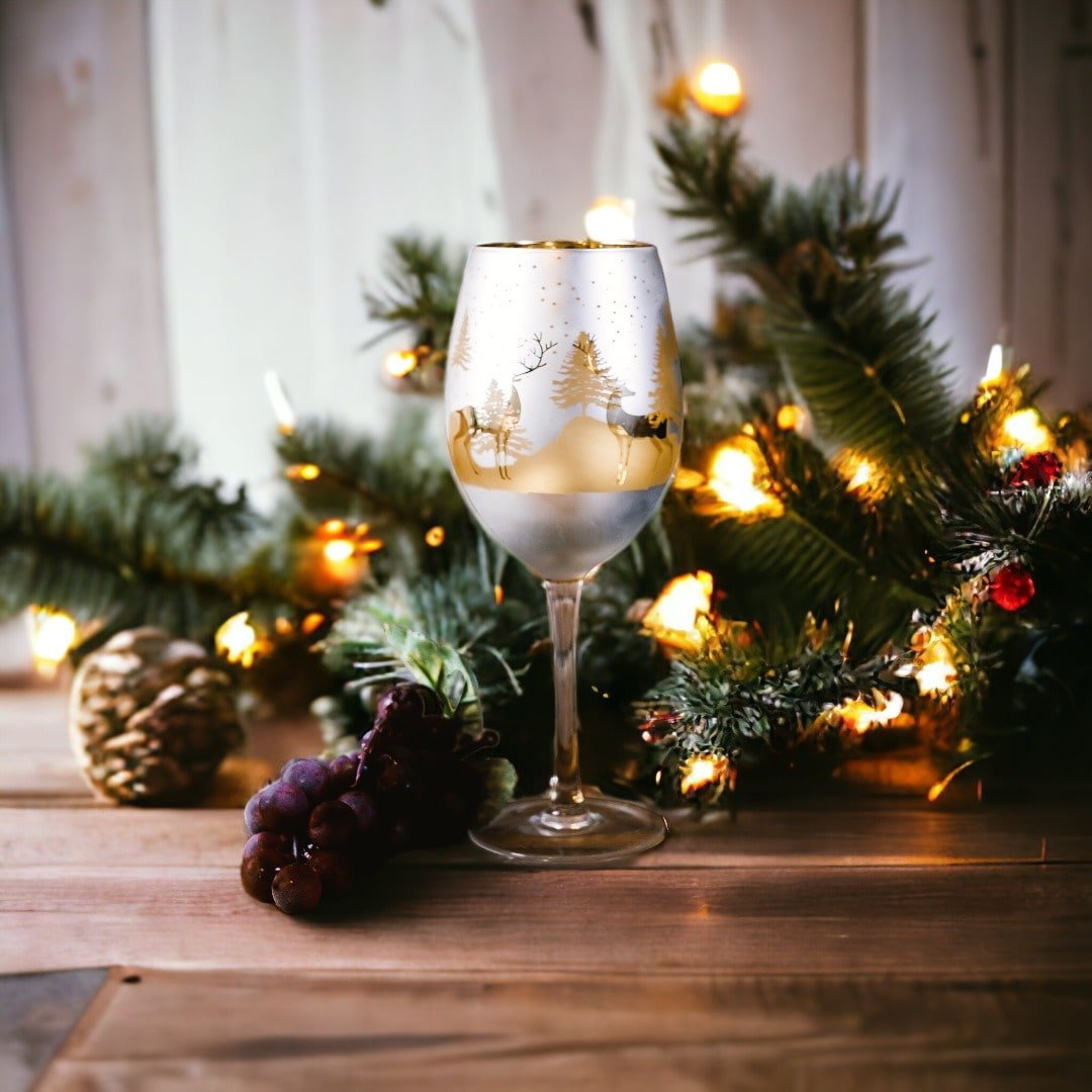 Gold & Silver Deer Wine Glasses - Che Cose Belle