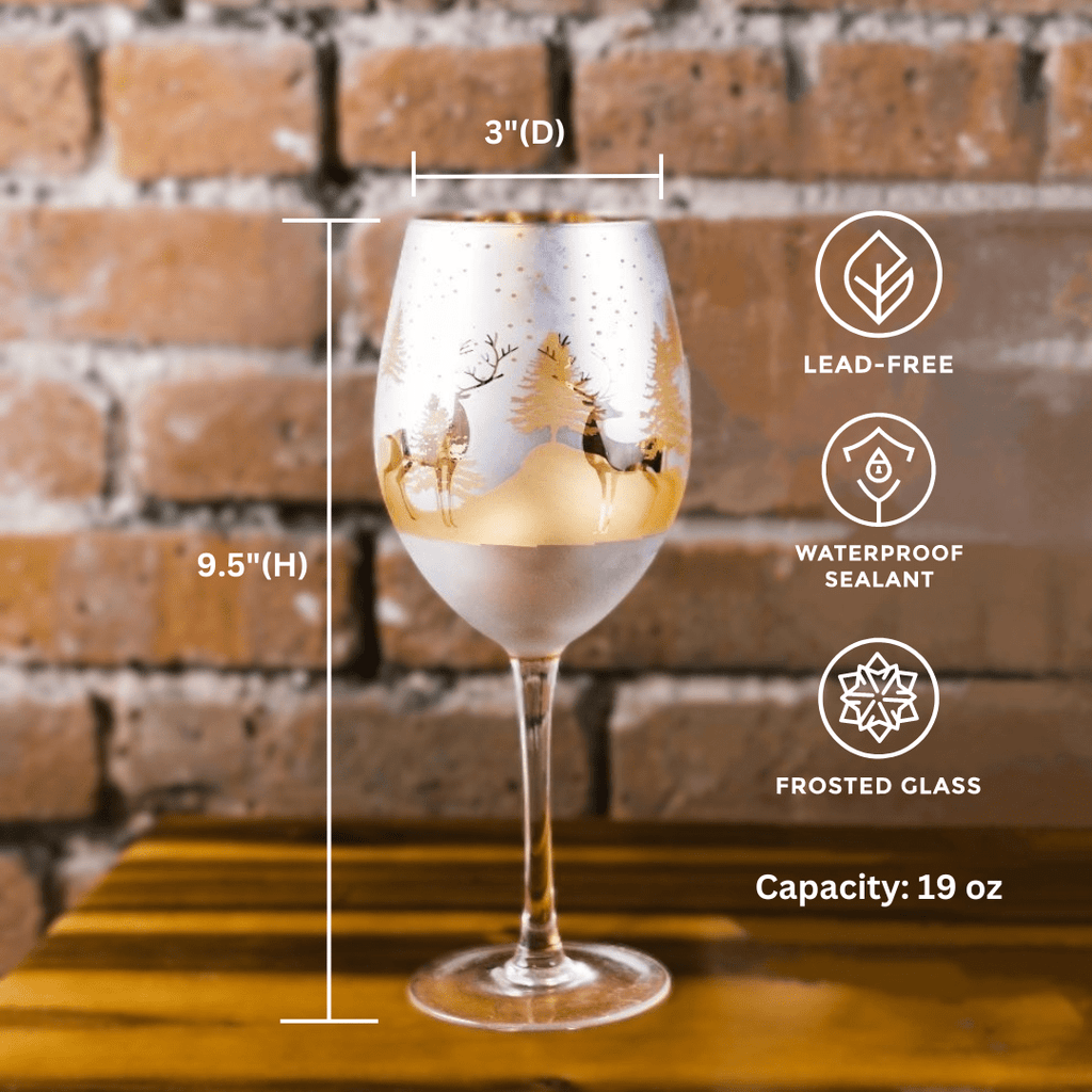 Gold & Silver Deer Wine Glasses - Che Cose Belle