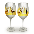 Gold & Silver Deer Wine Glasses - Che Cose Belle
