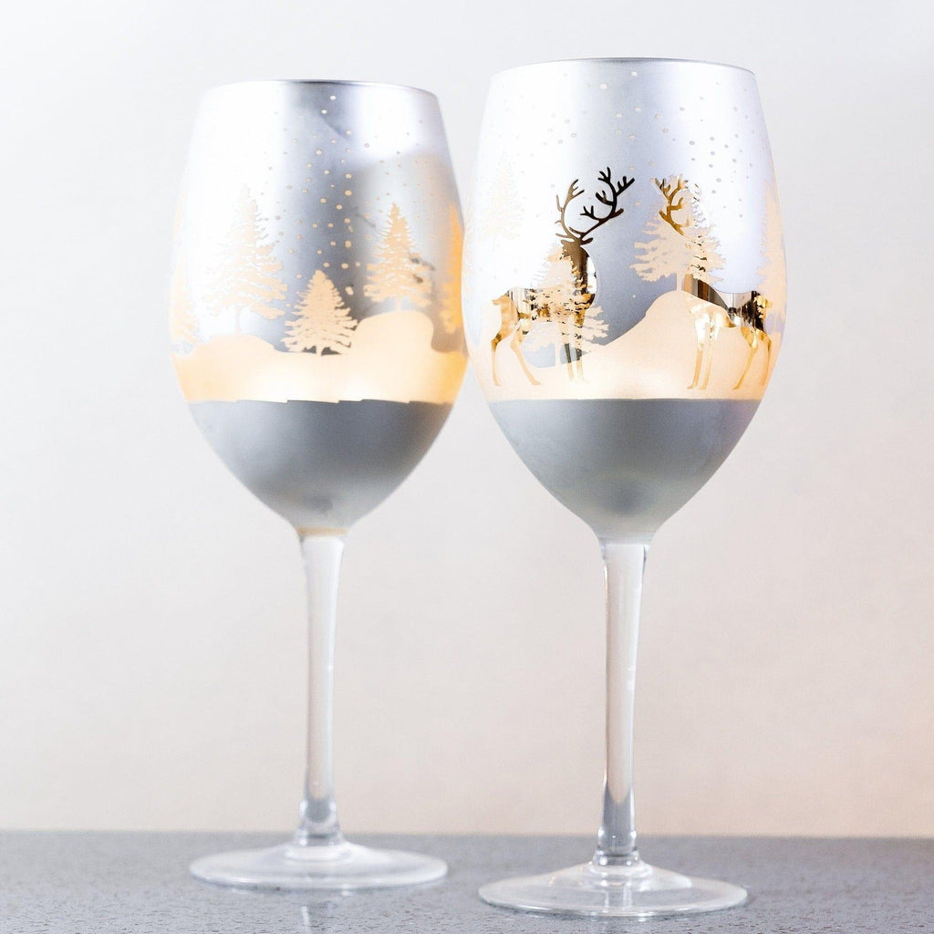 Gold & Silver Deer Wine Glasses - Che Cose Belle