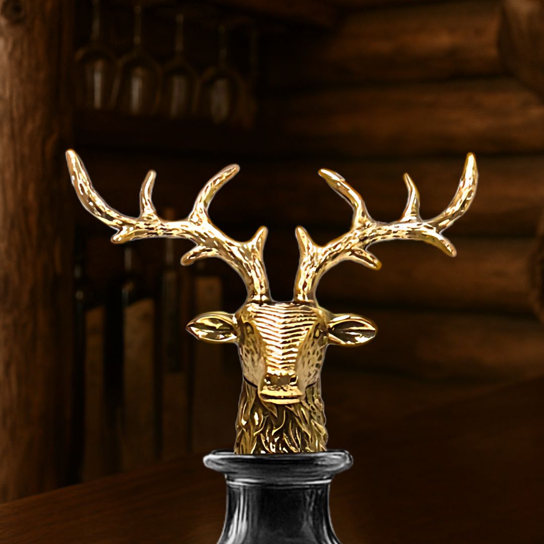 Gold Stag Deer Decanter - Che Cose Belle