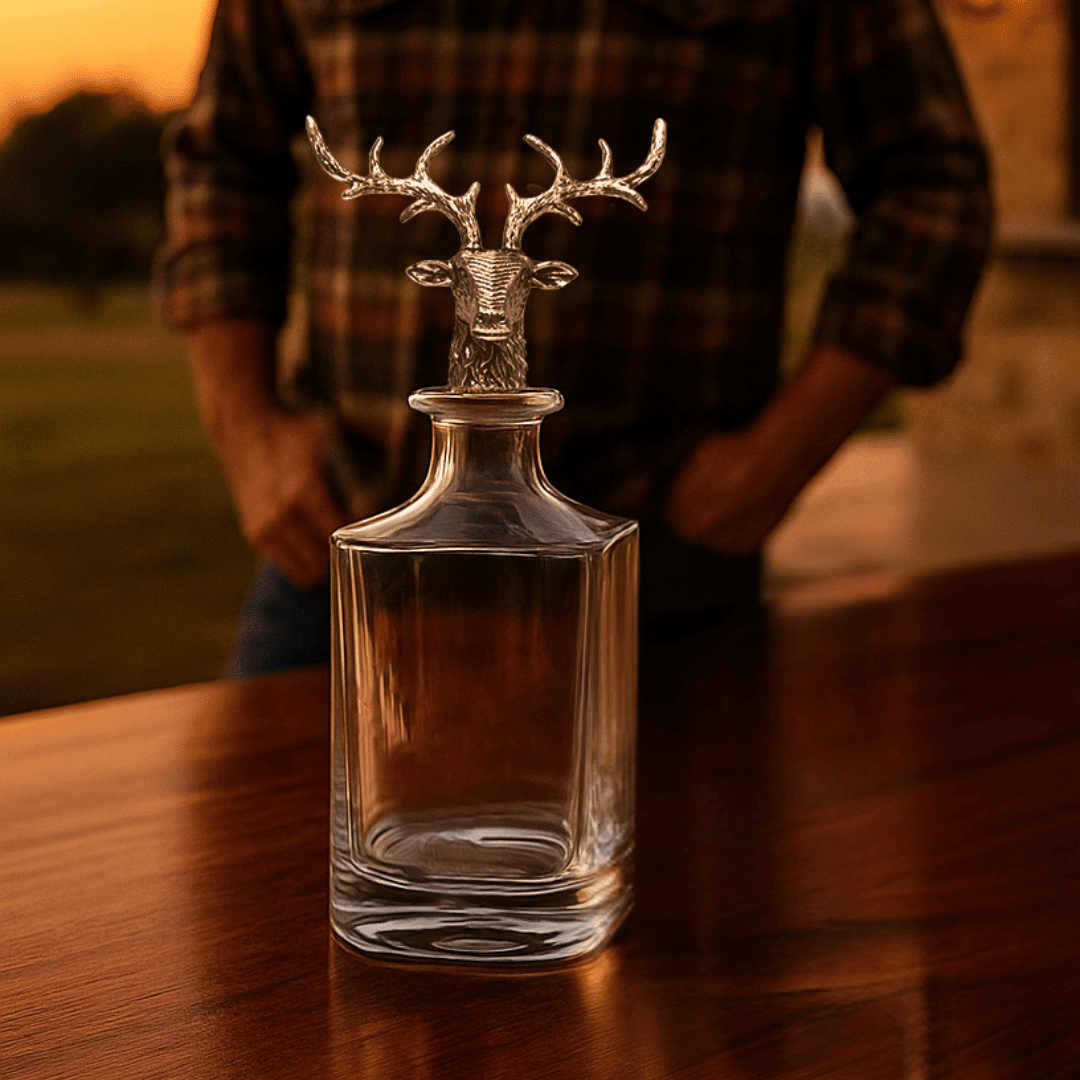 Gold Stag Deer Decanter - Che Cose Belle