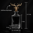 Gold Stag Deer Decanter - Che Cose Belle