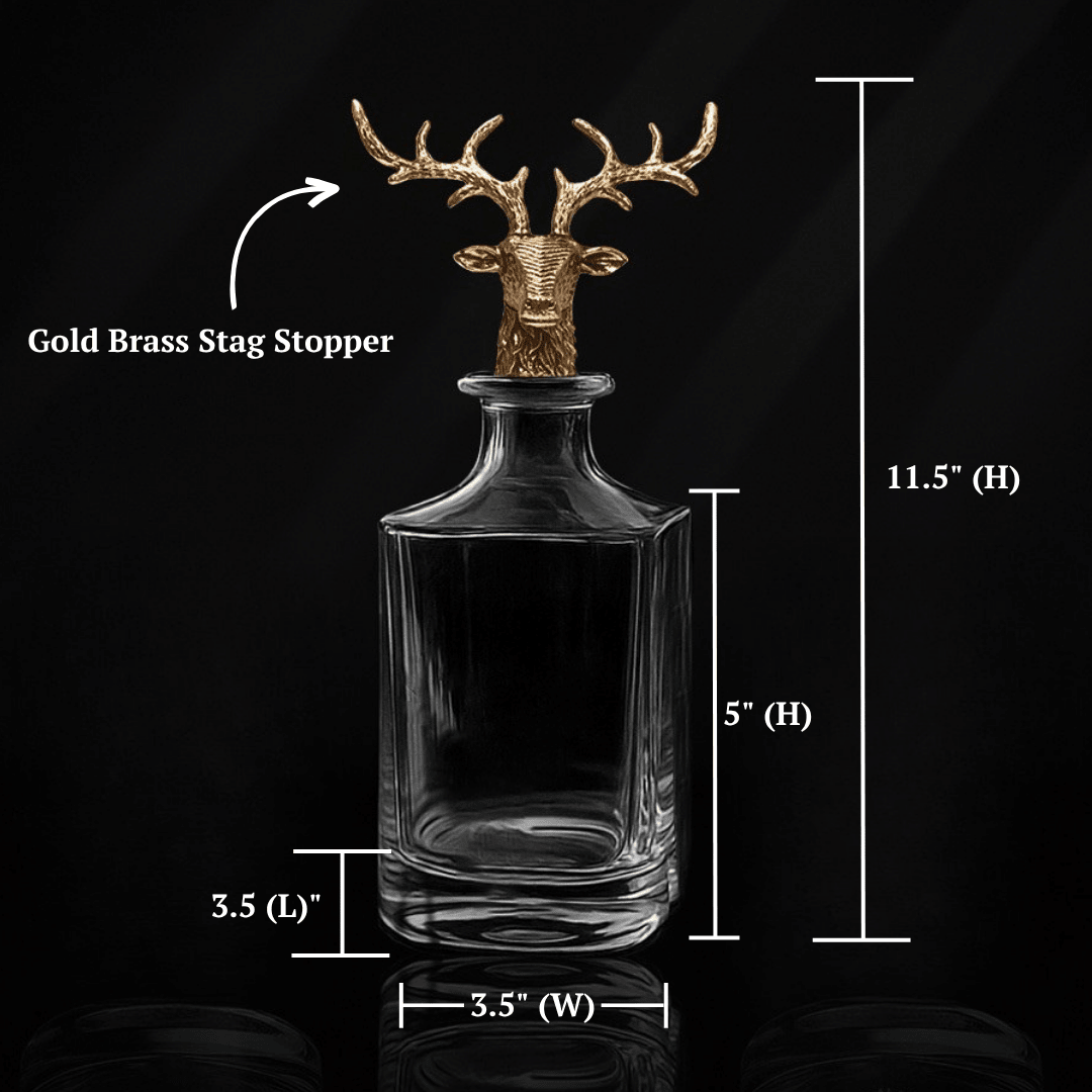 Gold Stag Deer Decanter - Che Cose Belle
