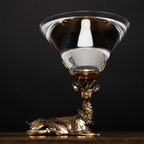 Gold Stag Deer Martini Glasses - Che Cose Belle
