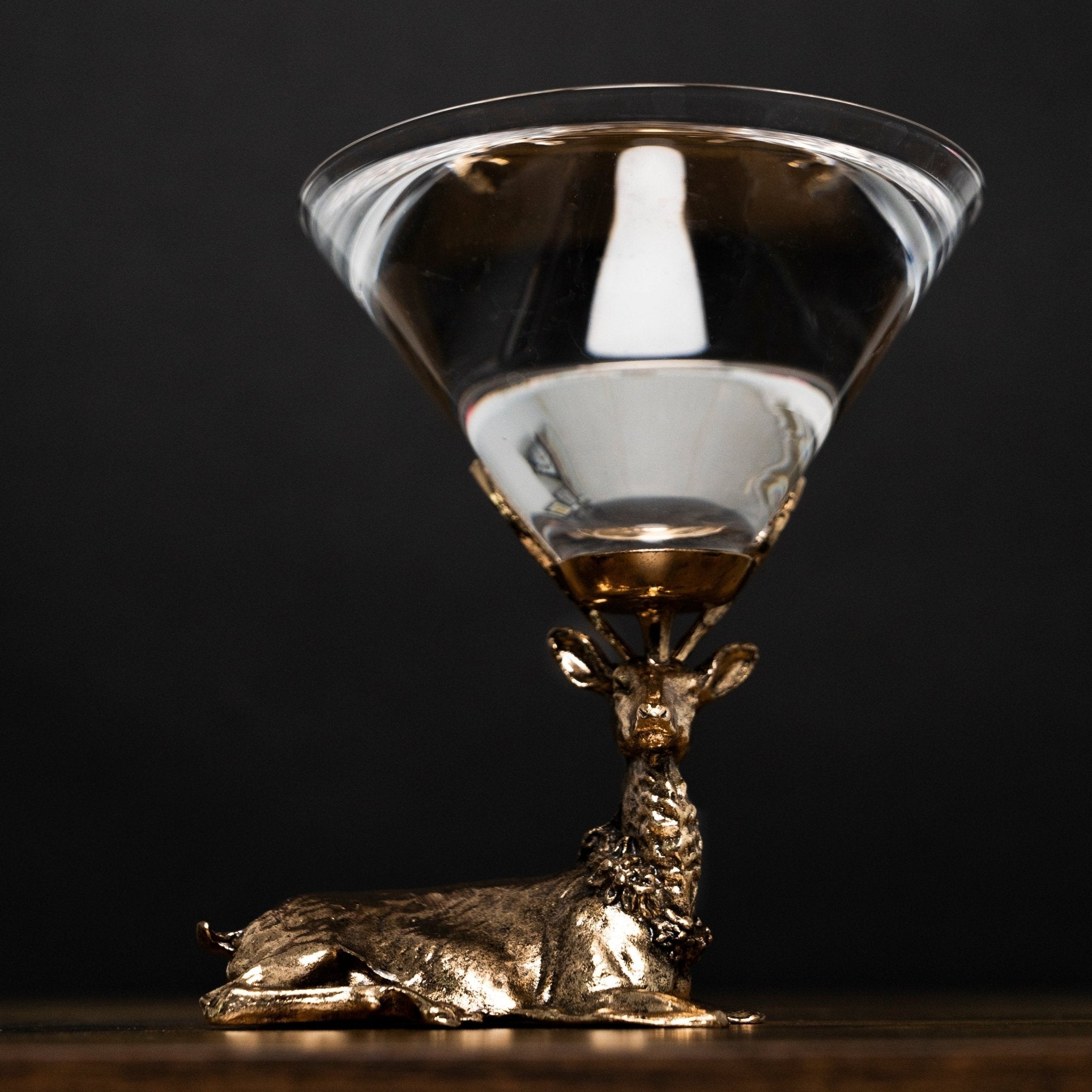 Gold Stag Deer Martini Glasses - Che Cose Belle