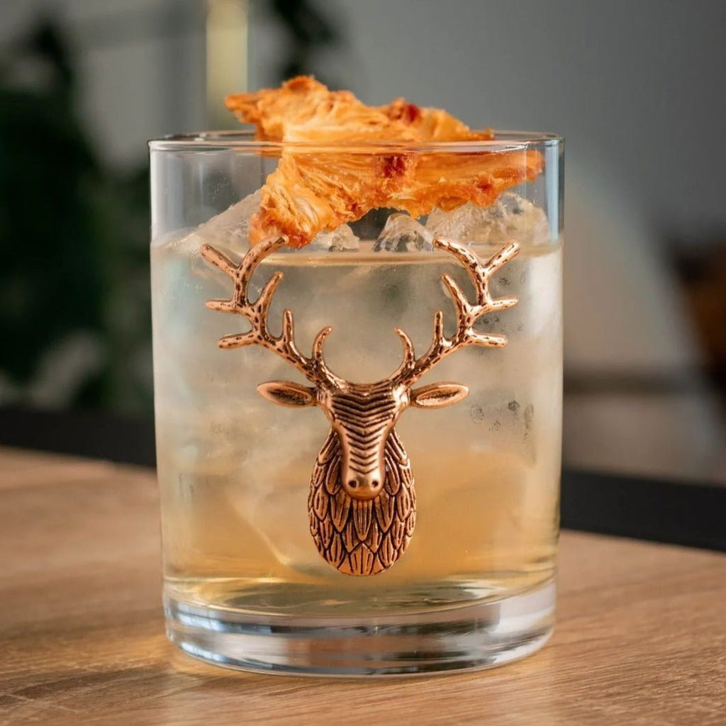 Gold Stag Deer Whiskey Glasses - Che Cose Belle