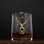 Gold Stag Deer Whiskey Glasses - Che Cose Belle