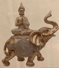 Gold Tibetan Buddha on Elephant - Che Cose Belle