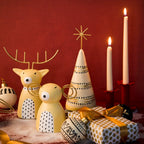 Golden Antler Reindeer Figurine - Che Cose Belle