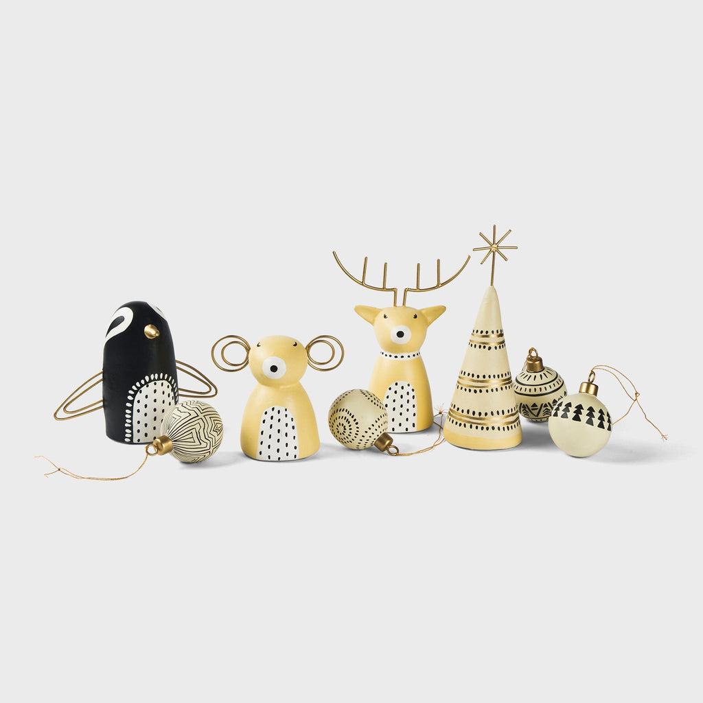Golden Antler Reindeer Figurine - Che Cose Belle