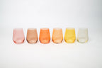 Golden Hour Collection - Ombre Set of 6 Colored Wine Glass - Che Cose Belle
