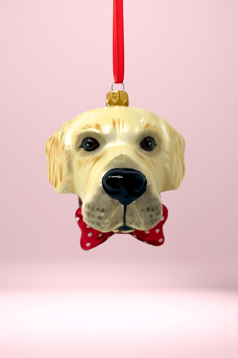 Golden Labrador Glass Christmas Ornament - Che Cose Belle