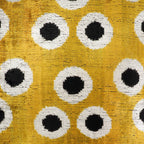 Golden Orbs Silk Velvet Ikat Throw Pillow Cover 20 X 20 - Che Cose Belle