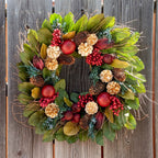Golden Pinecone & Pomegranate Wreath - Che Cose Belle