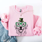 Golden Retriever, Adorable Dog, St Patrick's Day, Lucky, Irish Sweatshirt - Che Cose Belle