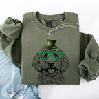 Goldendoodle, Adorable Dog, St Patrick's Day, Lucky, Irish Sweatshirt - Che Cose Belle