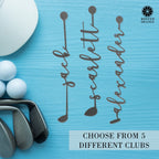 Golf Clubs with Name - 3 pack - Golf Papa Signs Wall Decor - Che Cose Belle