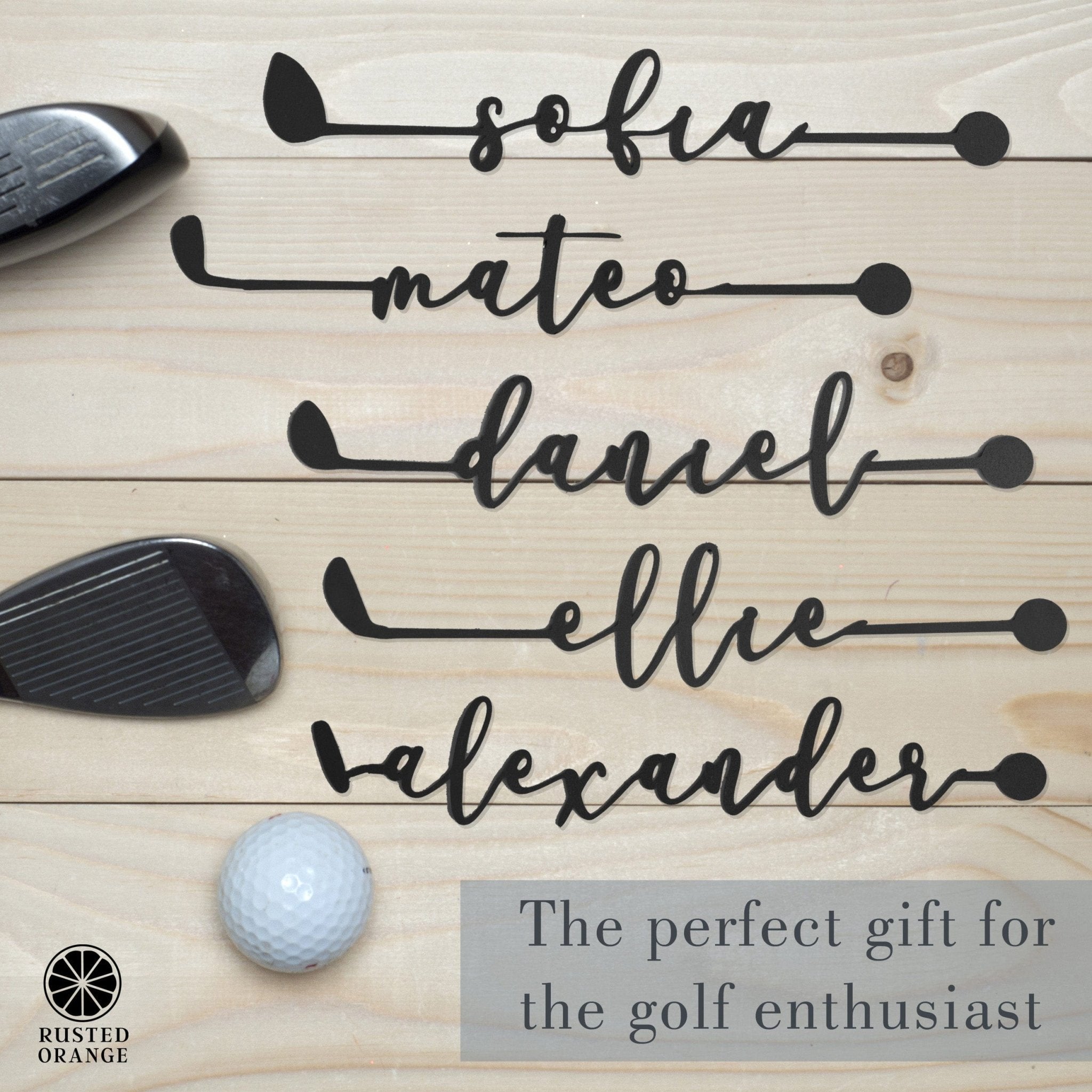 Golf Clubs with Name - 3 pack - Golf Papa Signs Wall Decor - Che Cose Belle