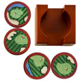 Golf Coasters, Durable Wooden Drink Coasters with Holder - Che Cose Belle