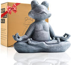 Goodeco 12.5" L×10" H Meditating Yoga Frog Statue - Gifts for Women/Mom, Zen Garden Frog Figurines for Home and Garden Decor, Frog Decorations Gift Ideas, Frog Gifts for Women - Che Cose Belle
